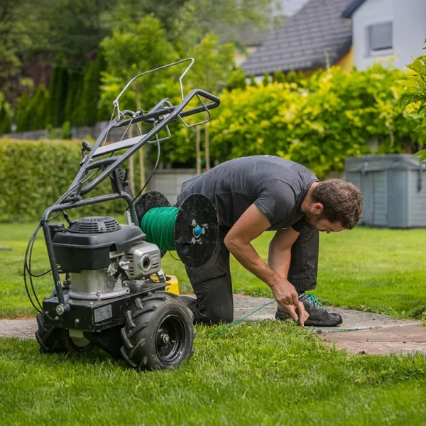 vezetékes robotfűnyíró telepítés
